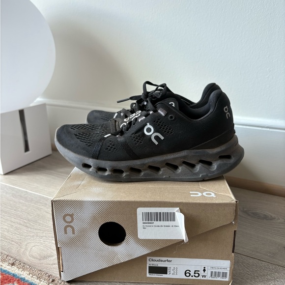 On Running Black Cloudsurfer Sneakers - Picture 1 of 2
